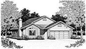 Bungalow Country One-Story Ranch Elevation of Plan 99254