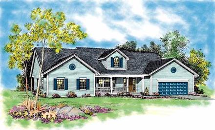 One-Story Ranch Elevation of Plan 99267
