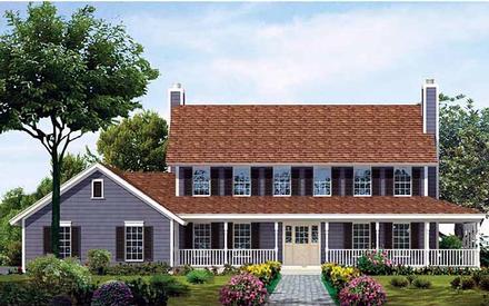 Colonial Country Elevation of Plan 99270