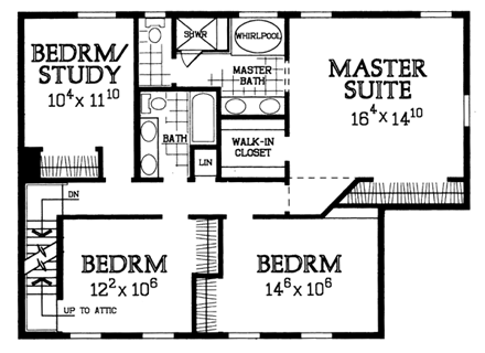 House Plan 99271 Second Level Plan