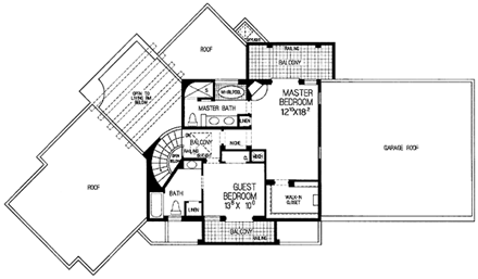 House Plan 99275 Second Level Plan