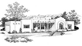 Santa Fe Southwest Elevation of Plan 99279