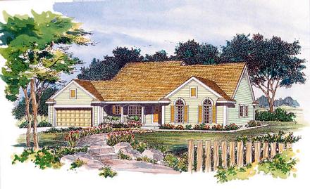 One-Story Ranch Elevation of Plan 99280