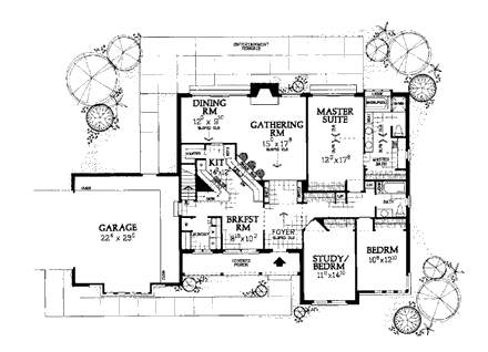 House Plan 99281 First Level Plan