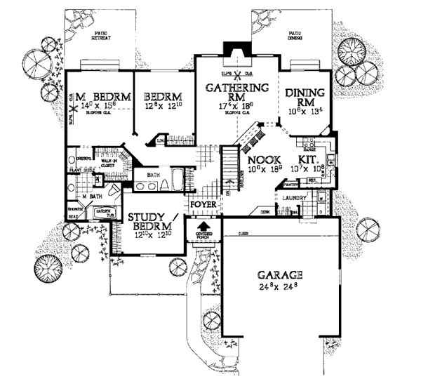 One-Story Ranch Level One of Plan 99283