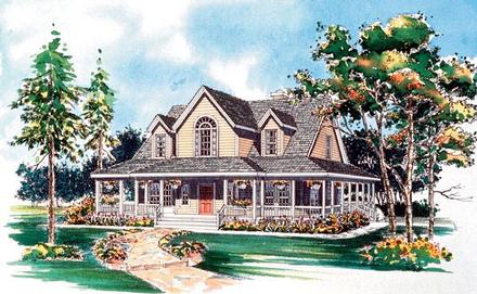 Country Farmhouse Elevation of Plan 99285