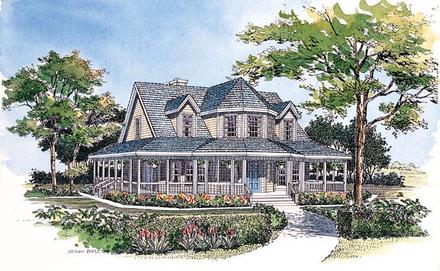 Farmhouse Victorian Elevation of Plan 99286