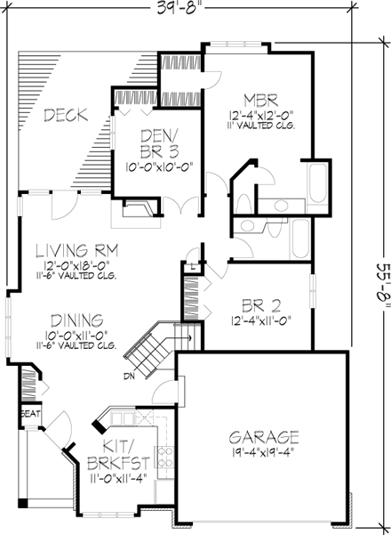 House Plan 99302 First Level Plan