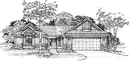 Ranch Elevation of Plan 99309