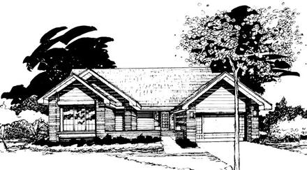 Ranch Elevation of Plan 99311