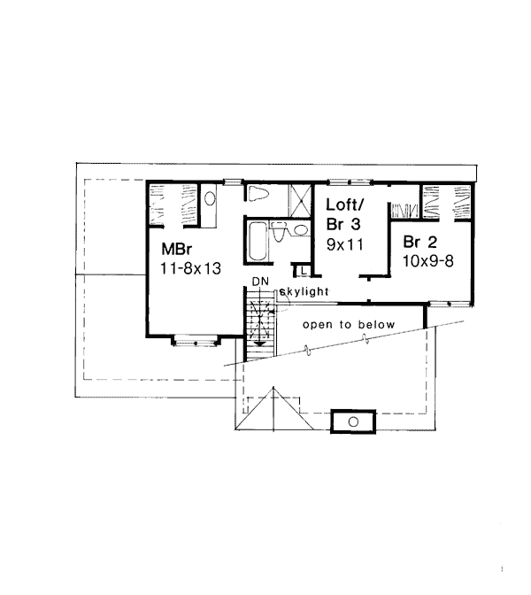 Bungalow Country Craftsman Level Two of Plan 99315