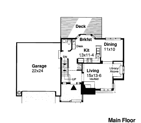 Bungalow Craftsman Level One of Plan 99317