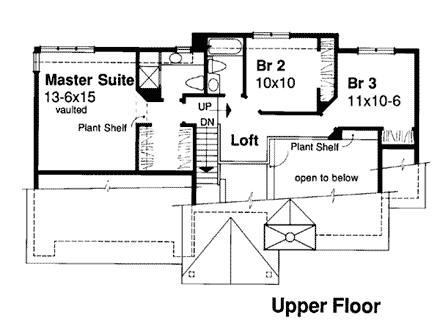 House Plan 99317 Second Level Plan