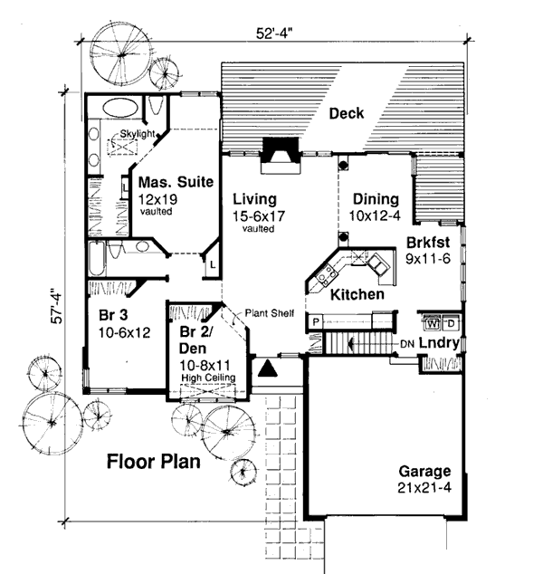 Bungalow One-Story Ranch Level One of Plan 99329
