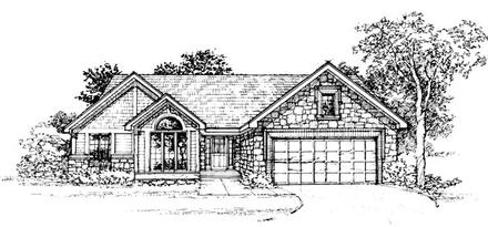 Bungalow One-Story Ranch Elevation of Plan 99329