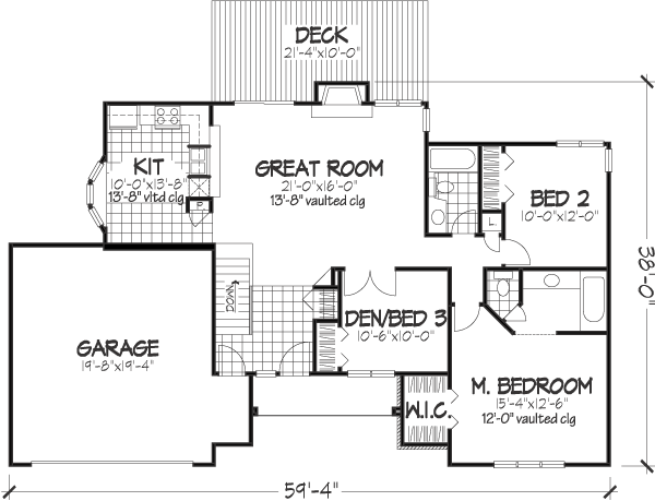 Ranch Level One of Plan 99333