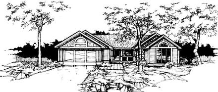 Ranch Elevation of Plan 99333