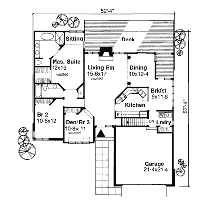 House Plan 99338 First Level Plan