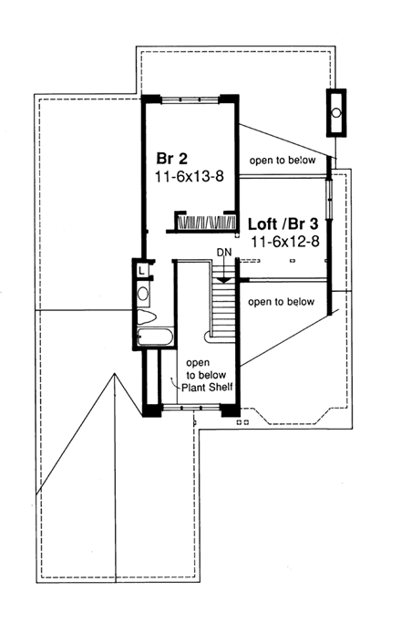 House Plan 99342 Second Level Plan