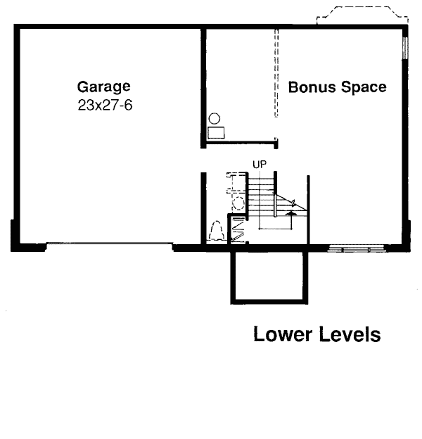 Country One-Story Lower Level of Plan 99349