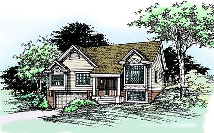 Country One-Story Elevation of Plan 99349