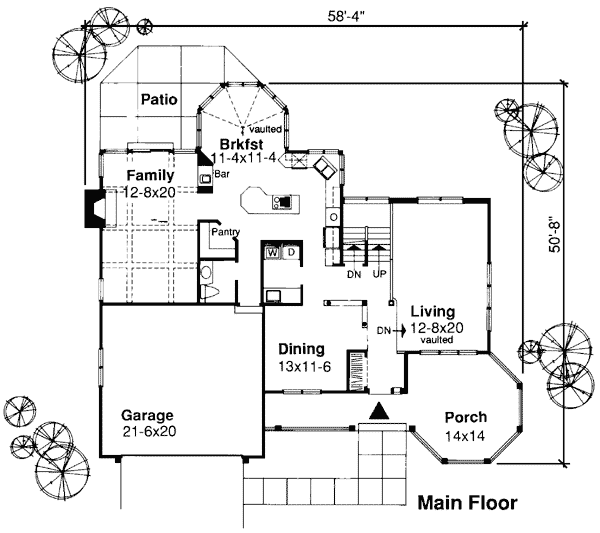 Farmhouse Victorian Level One of Plan 99355