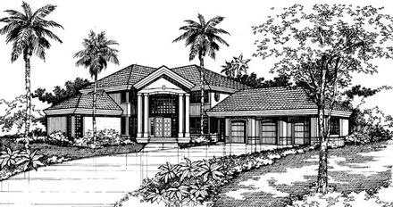 Colonial Mediterranean Elevation of Plan 99373