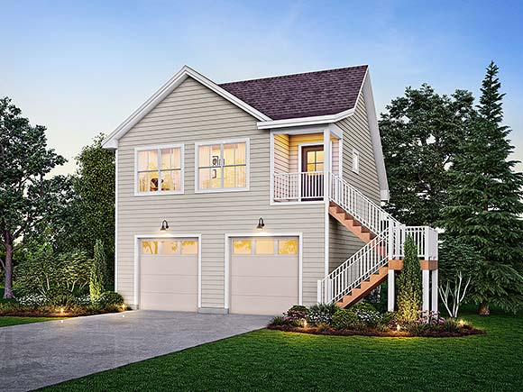 Garage-Living Plan 99393