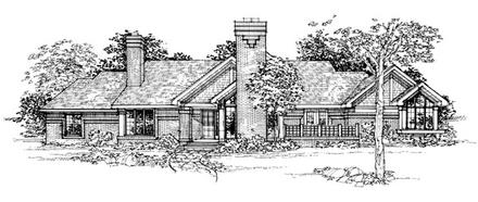 Traditional Tudor Elevation of Plan 99399