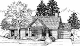 Country One-Story Ranch Elevation of Plan 99504