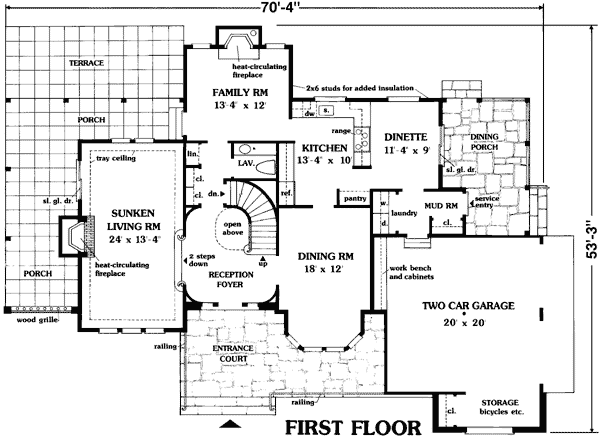 European Tudor Level One of Plan 99605