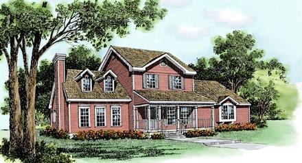 Country Craftsman Farmhouse Traditional Elevation of Plan 99626