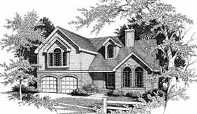 Bungalow European Elevation of Plan 99644