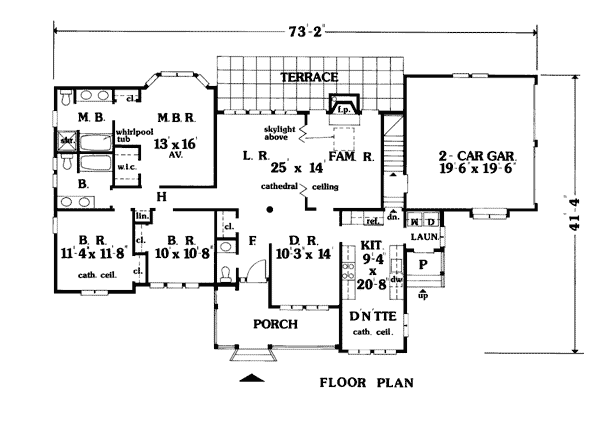 Country Farmhouse One-Story Traditional Level One of Plan 99647