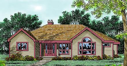 Contemporary Farmhouse One-Story Elevation of Plan 99654