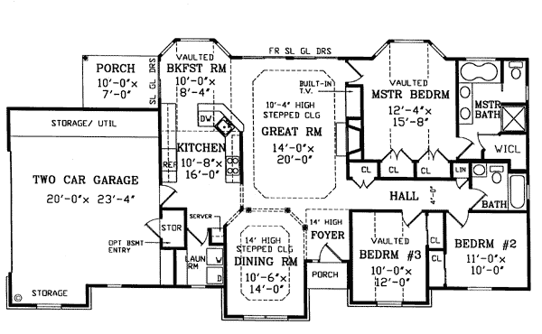 European One-Story Level One of Plan 99682
