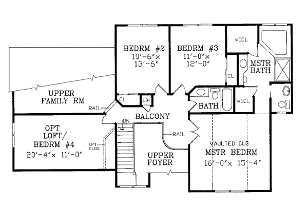 Country Farmhouse Traditional Level Two of Plan 99693