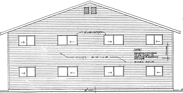 Traditional Rear Elevation of Plan 99902