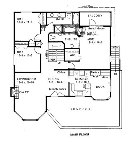 House Plan 99905 Second Level Plan