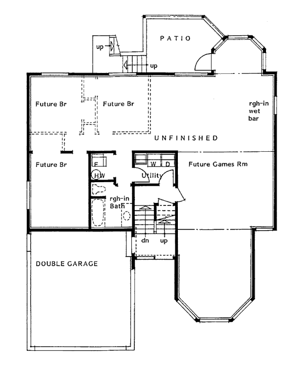 Mediterranean Southwest Lower Level of Plan 99911