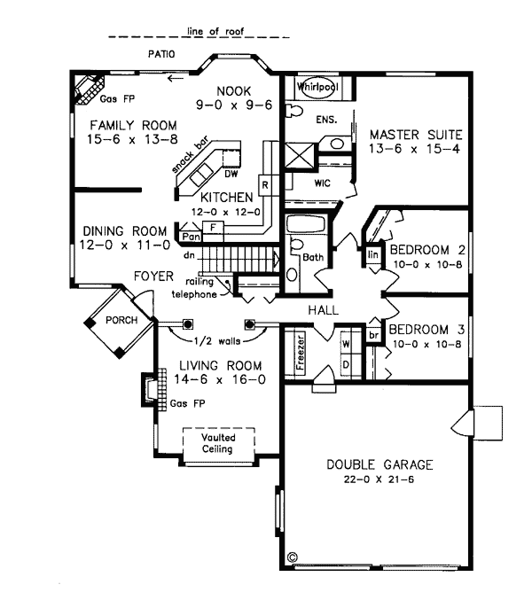 European One-Story Southwest Level One of Plan 99918