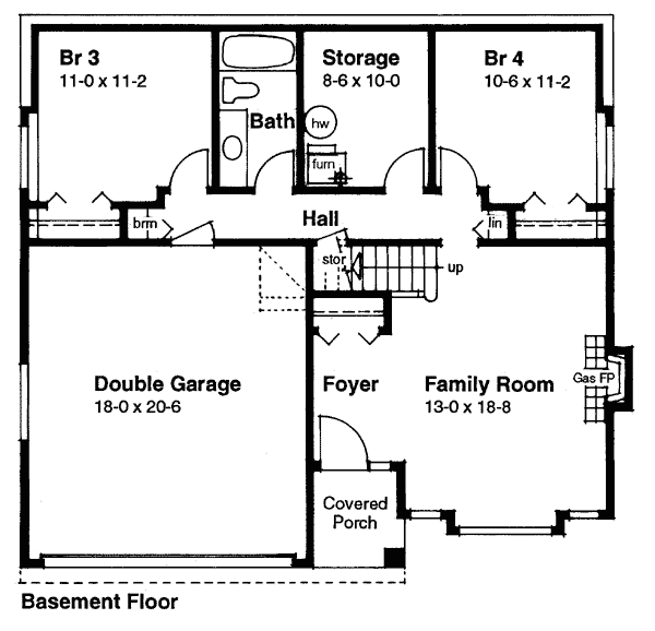 European Traditional Lower Level of Plan 99921