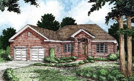 European One-Story Traditional Elevation of Plan 99922