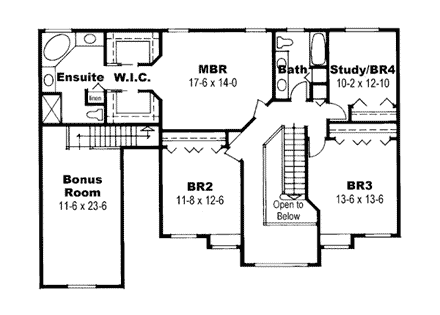 House Plan 99935 Second Level Plan