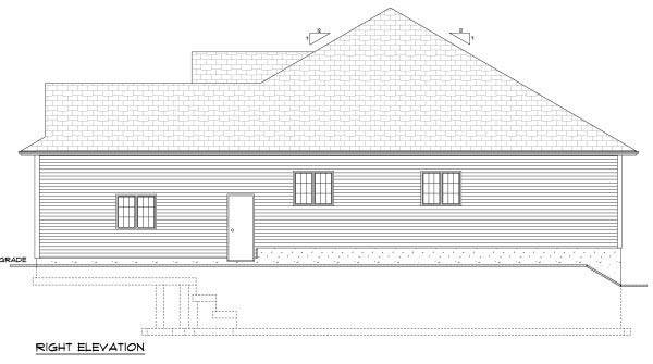 Plan with 1521 Sq. Ft., 3 Bedrooms, 2 Bathrooms, 2 Car Garage Picture 3