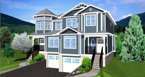 Multi-Family Plan 99937 Elevation