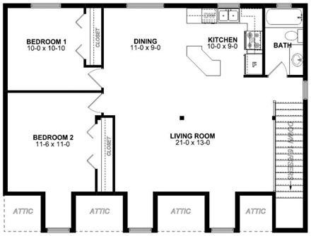 Garage Plan 99939 - 3 Car Garage Apartment Second Level Plan