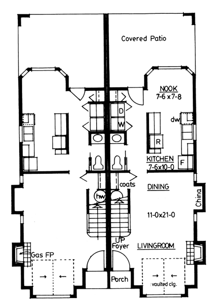 Multi-Family Plan 99954 First Level Plan