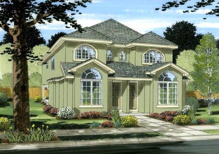 Multi-Family Plan 99954 Elevation