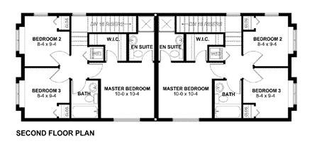 Multi-Family Plan 99955 Second Level Plan